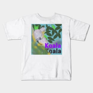 Koala having a kitkat Kids T-Shirt